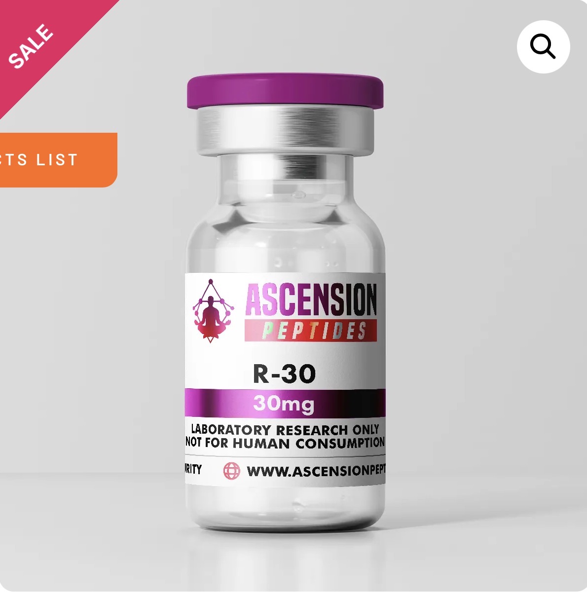 Ascension Peptides R-30 Retatrutide 30mg vial